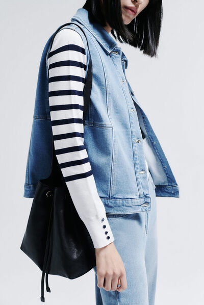 Giacca vmolly denim baby blu donna