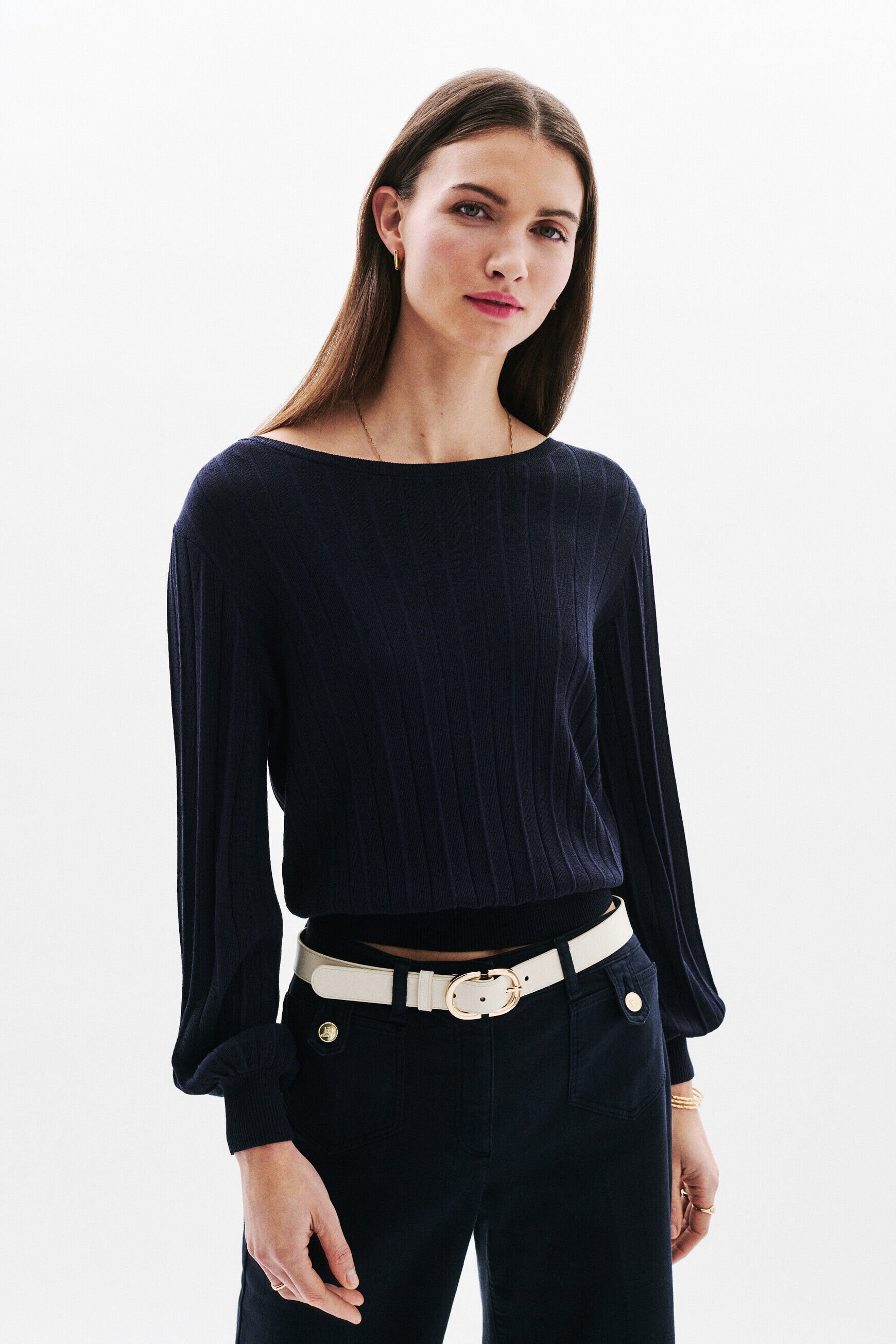 Pull Mvirginia bleu marine femme