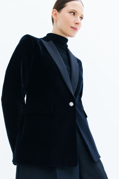 blazer aurora noir femme