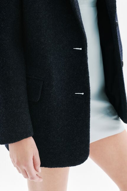 Girelli coat 100% wool navy blue woman