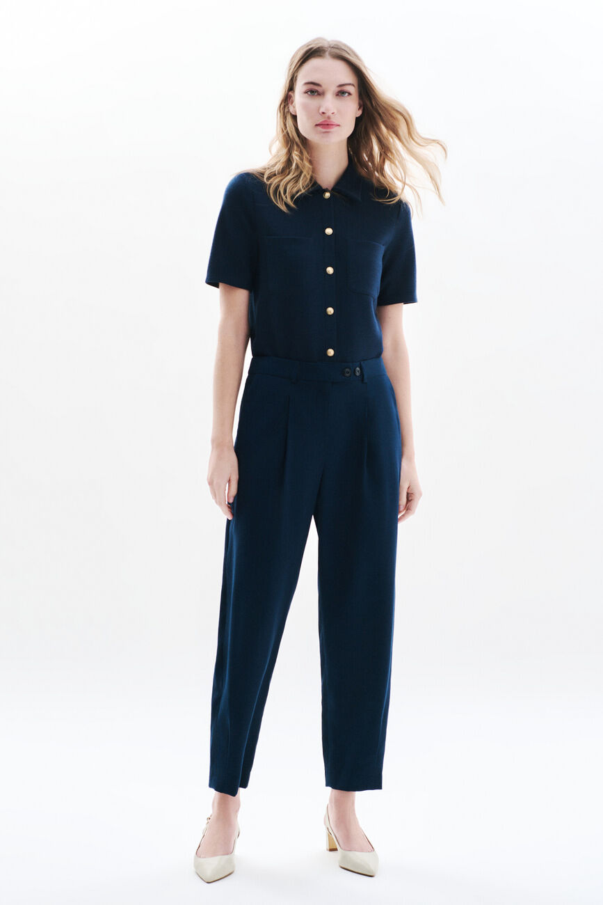 Pantalon Pvicky bleu marine femme