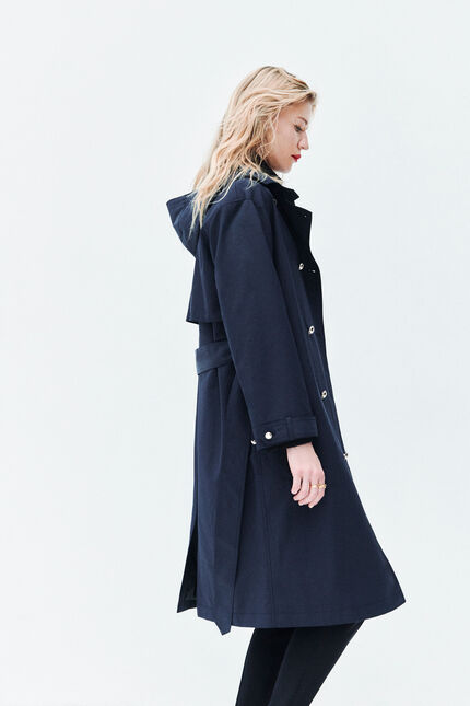 Trench gateau bleu marine femme