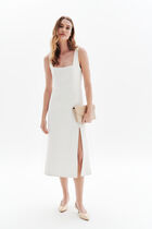 Reina dress ecru woman
