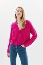 Melbourne cardigan fuchsia pink woman