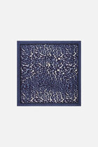 Beasty 100% silk scarf navy blue woman