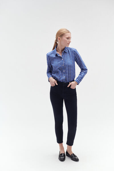 pantaloni andover skinny blu navy donna