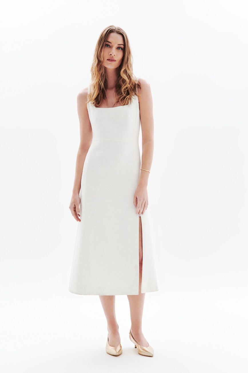 Robe Reina ecru femme