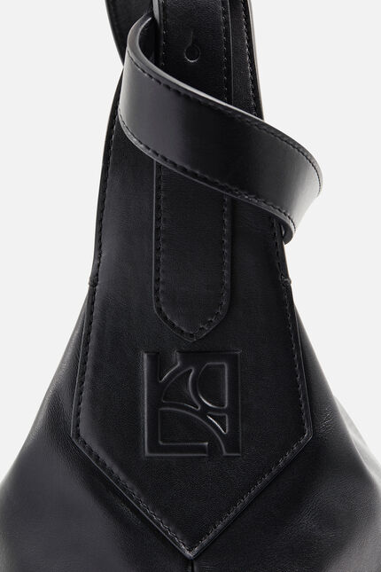 Sac soane en cuir naturel noir femme