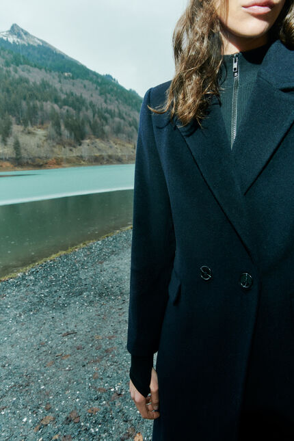 Manteau gregor bleu marine femme