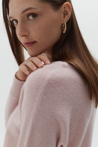 pull amelia lurex rose clair femme