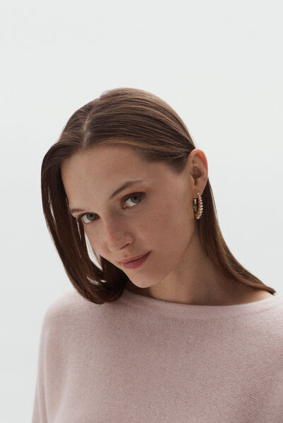 pull amelia lurex rose clair femme