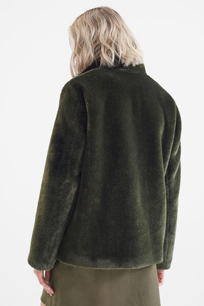 manteau esteban vert kaki femme