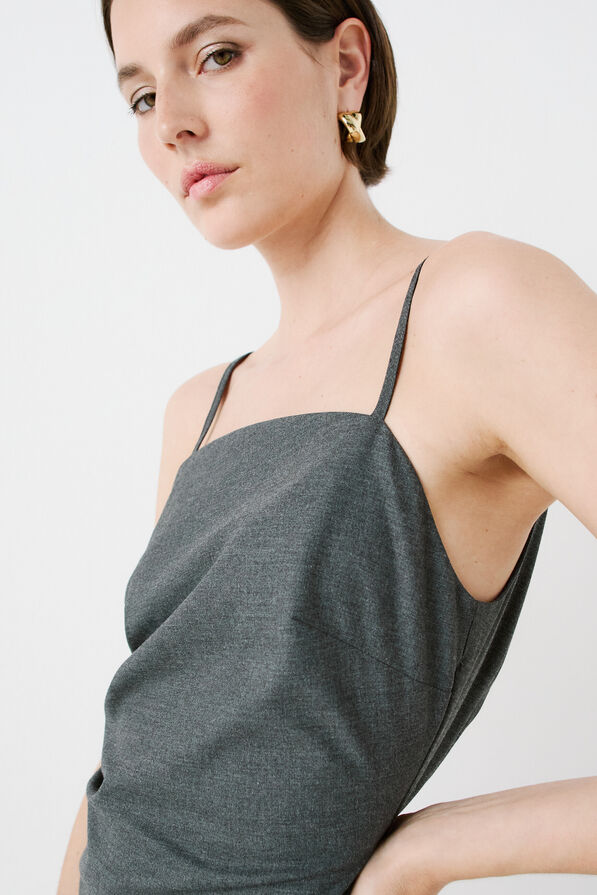 Robe radele gris fonce femme