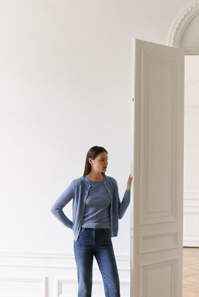 Malha Cesario denim stone mulher