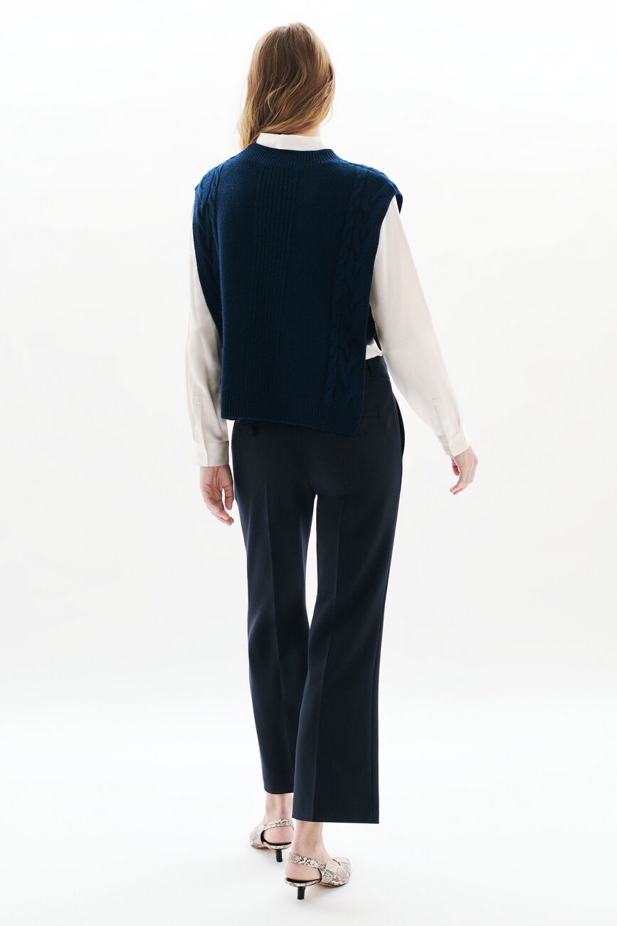 hiris poncho navy blue woman