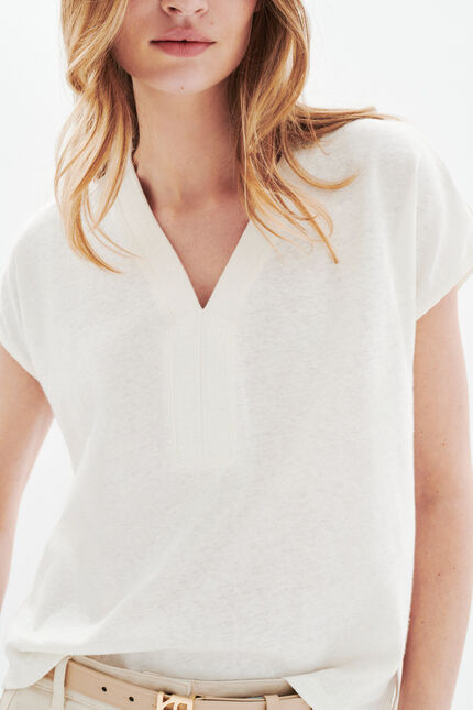 T-shirt Tikat3 creme femme