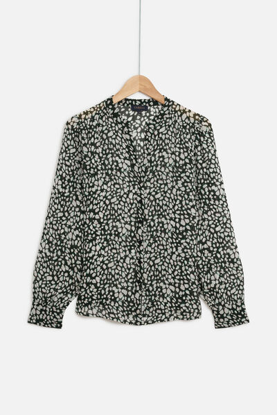 Camicetta Lya verde cachi donna