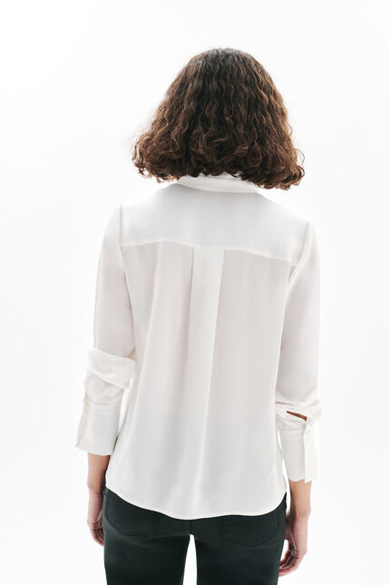 Blouse Clarisse 100% soie ecru femme