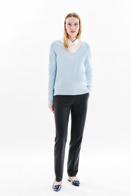 marianne2 100% cashmere sweater pastel blue woman
