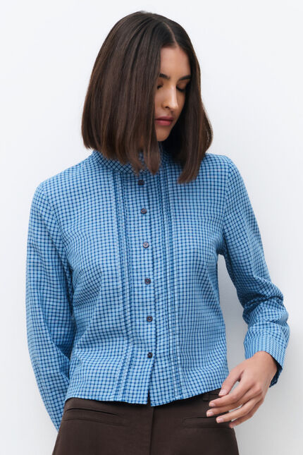 Chemise Cyrielle bleu gris femme