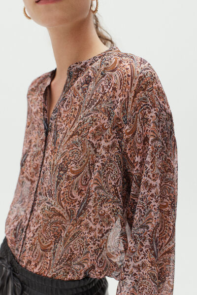 chemisier malo rose clair femme