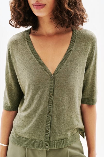 Pull Milly vert kaki femme