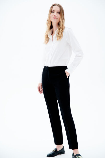 Pantalon pgautier noir femme