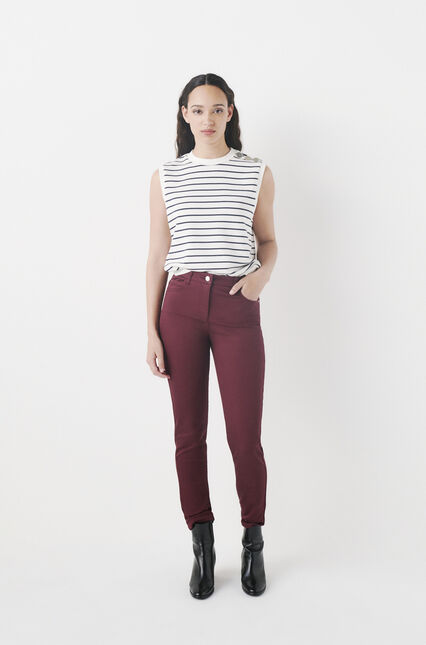 pantalon tony bordeaux femme