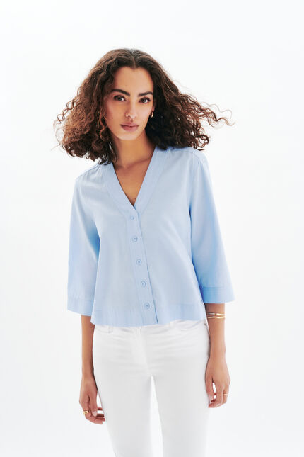 Camicia Calisa celeste donna