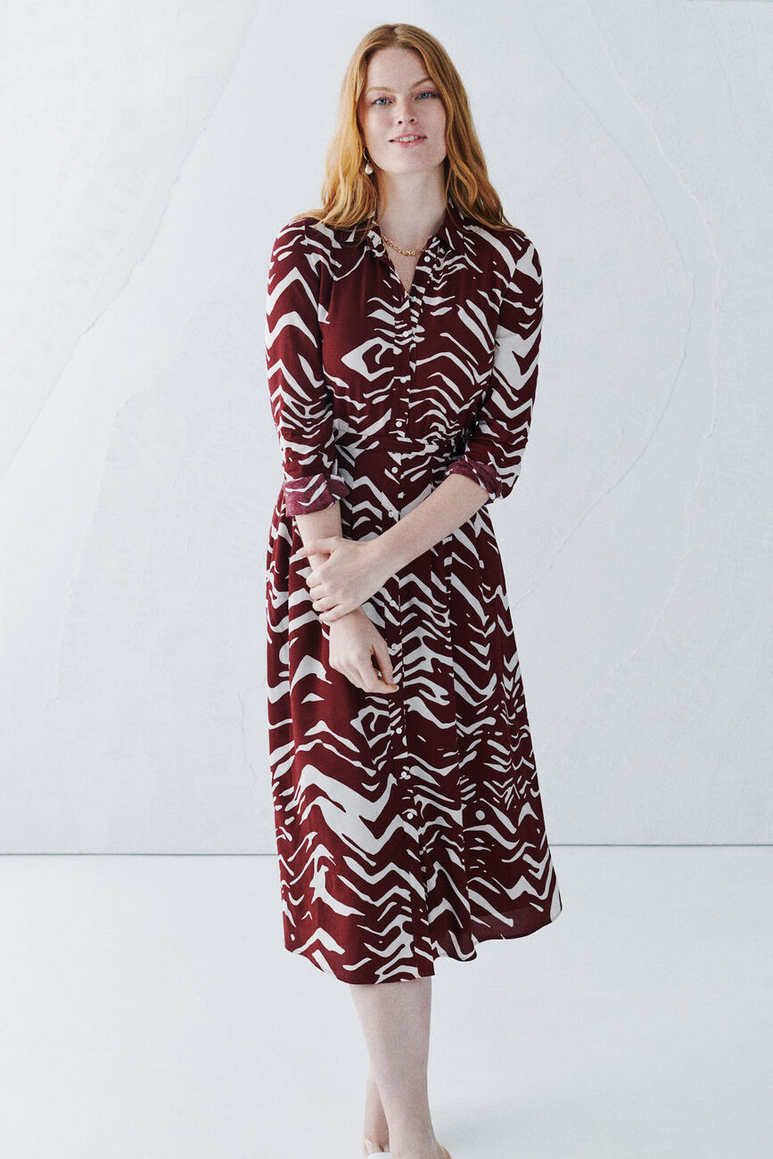 Robe rlilie bordeaux femme
