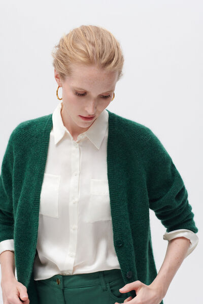 Pull marta vert fonce femme
