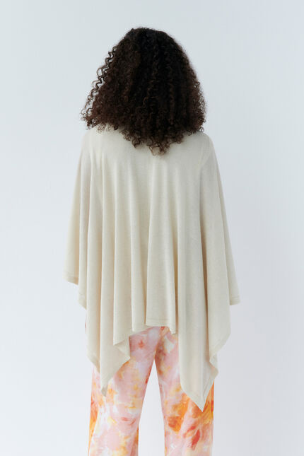 Poncho astrid marfil mujer