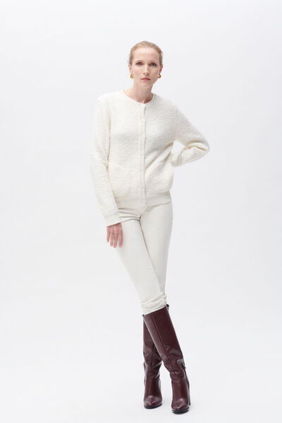 Veste will ecru femme
