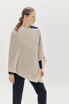 100% cashmere baltimore poncho beige woman