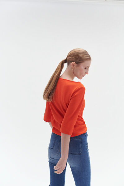T-shirt Olympe oranje vrouw