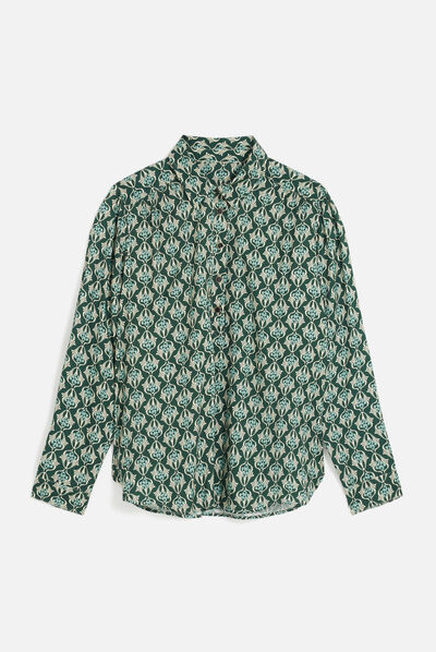 Blouse dakota vert fonce femme
