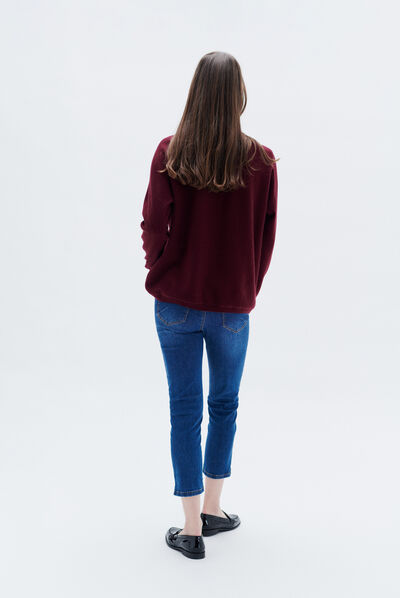 Pull mamelie bordeaux femme