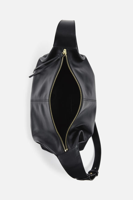 Bolso soane en cuir naturel negro mujer
