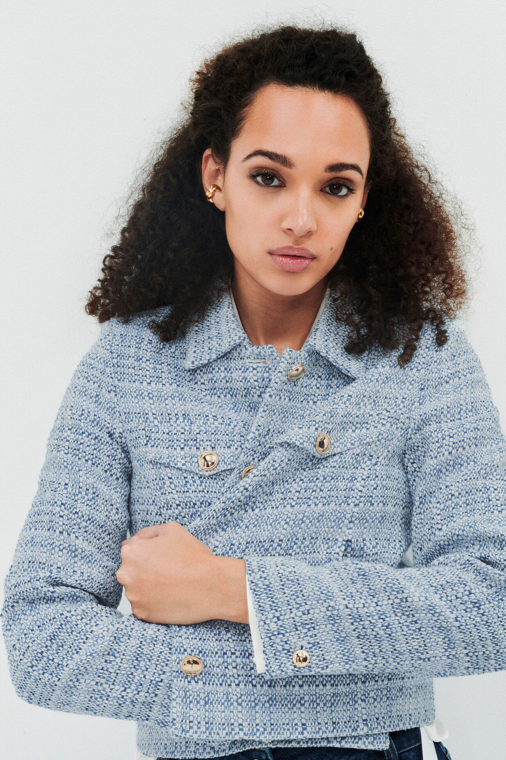 Veste volaje bleu femme