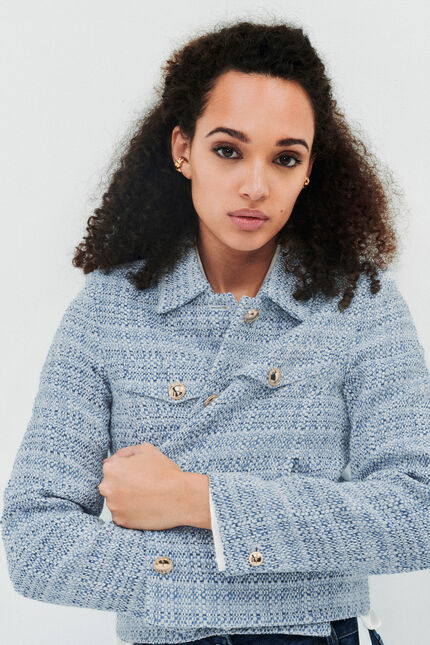 Veste volaje bleu femme