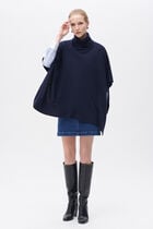 helise poncho navy blue woman