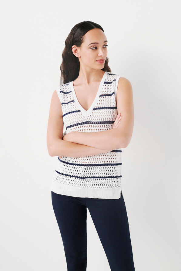 Pull mkaren blanc femme