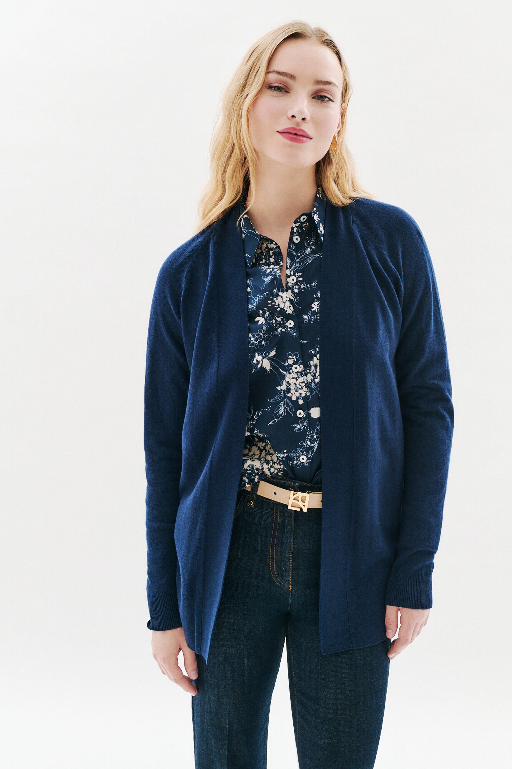 Gilet mgary bleu marine femme