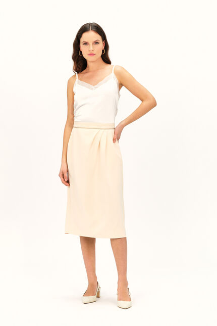 Jupe jilene creme femme