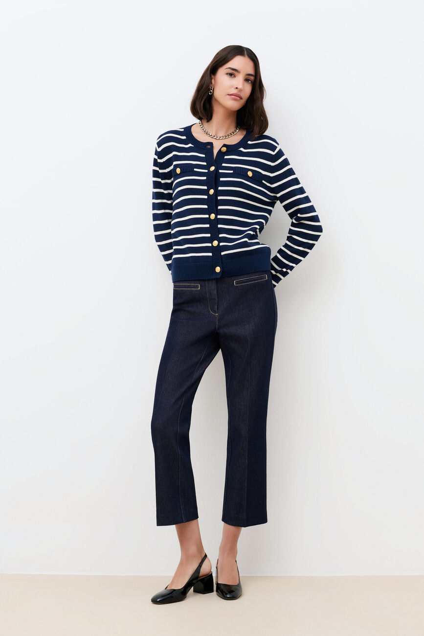 Pull Mrobin bleu marine femme