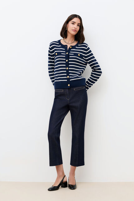 Pull Mrobin bleu marine femme