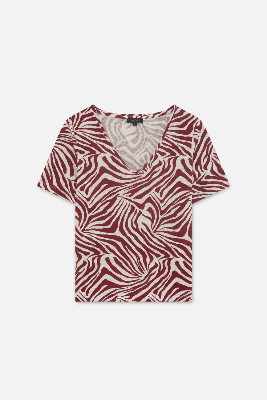 T-shirt Tmario bordeaux femme