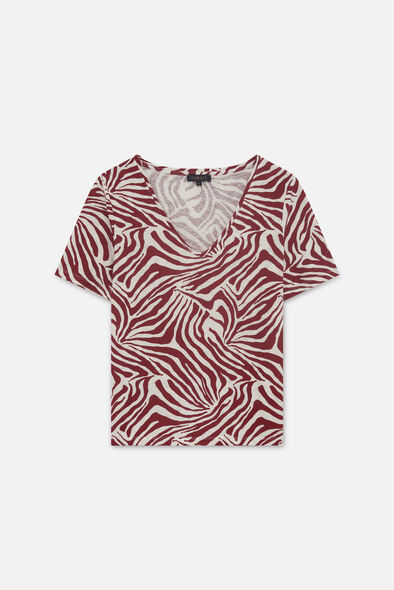 T-shirt Tmario bordeaux femme