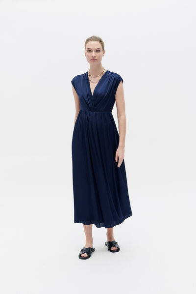 Abito raria blu navy donna