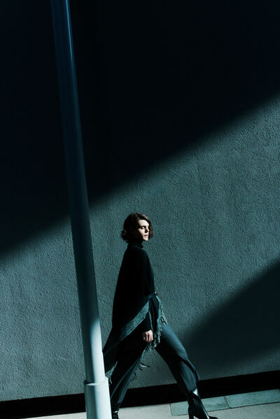Poncho harone noir femme